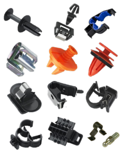 Metal & plastic clips for panels and cables