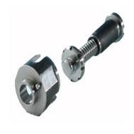 Manual hand brake screw and nut piston