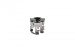 Front mounted cage nut (helical)